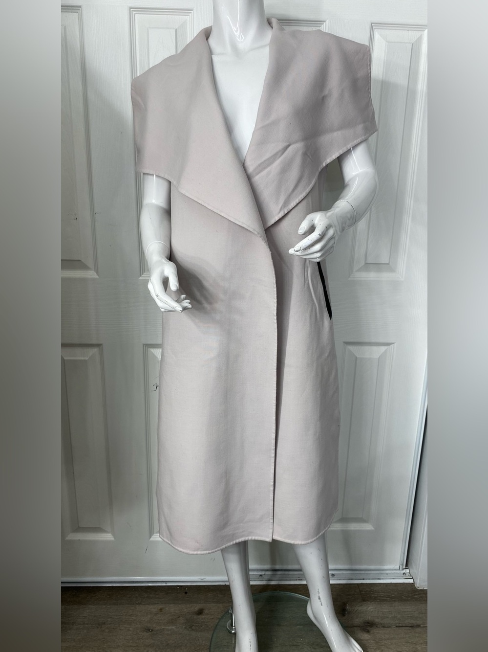 Mackage Sleeveless Midi Dress Coat in Light Blush